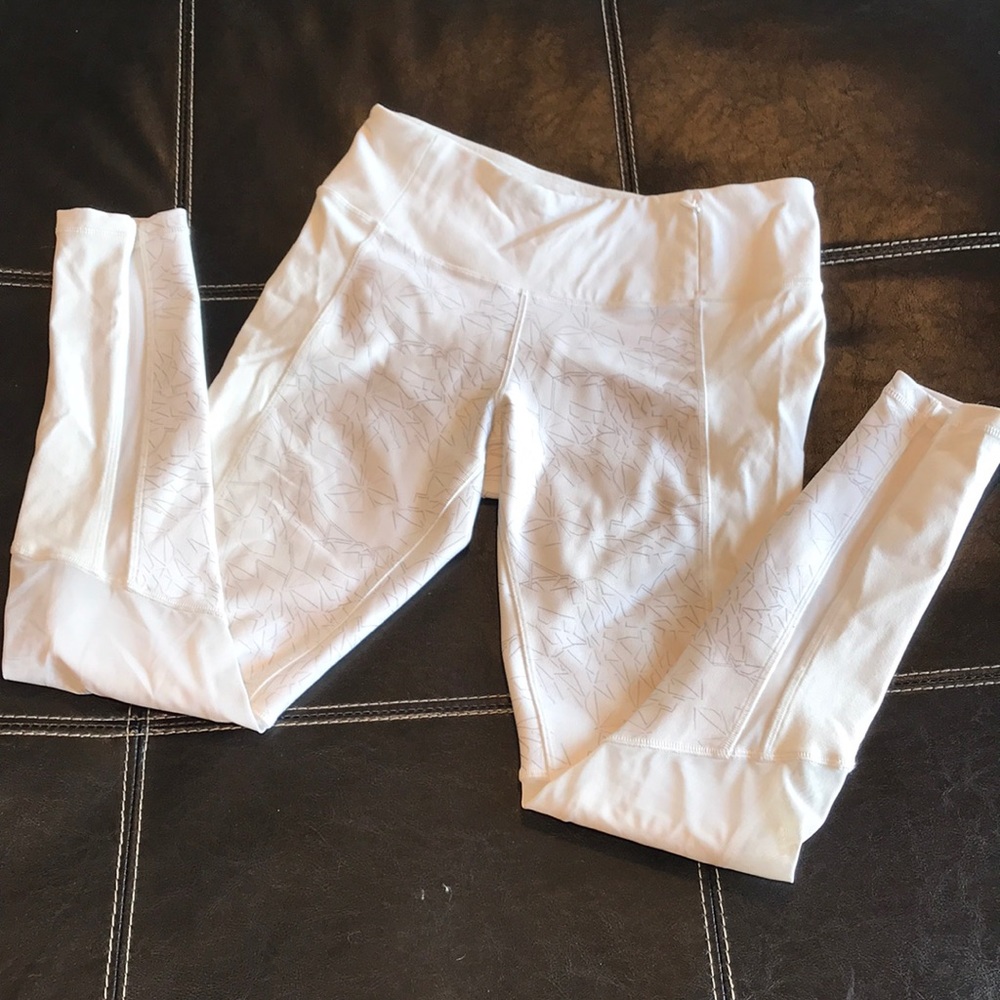 White Calia Mesh Detail Leggings